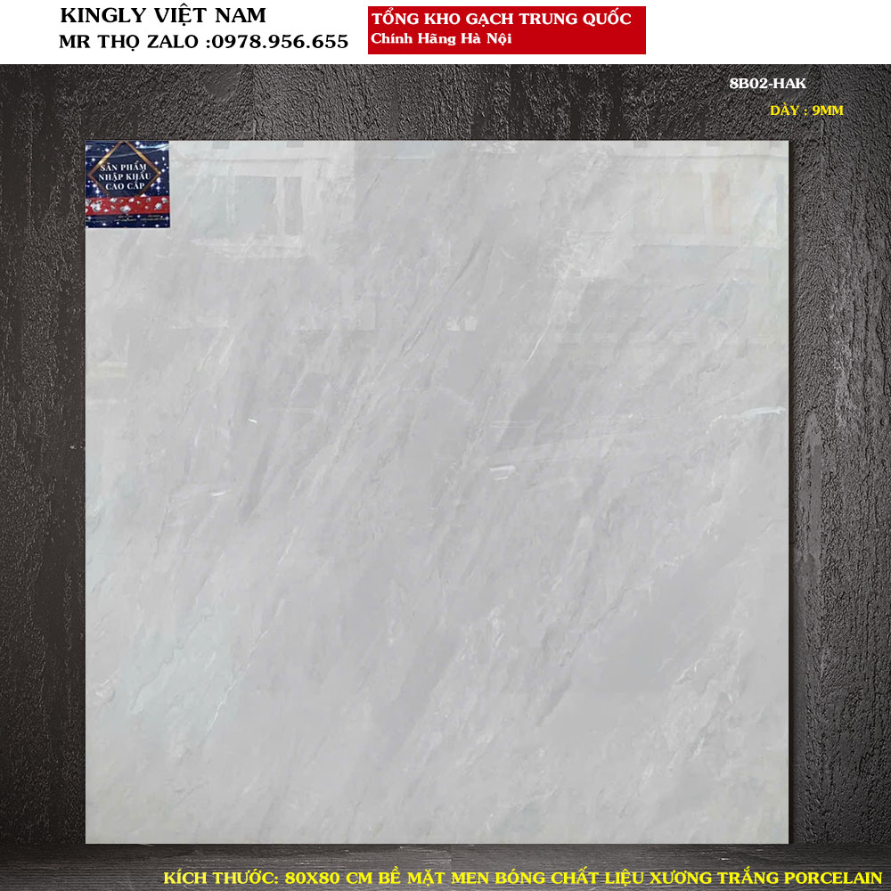 Gạch lát  nền Trung Quốc 80x80 8B02 Loại 1